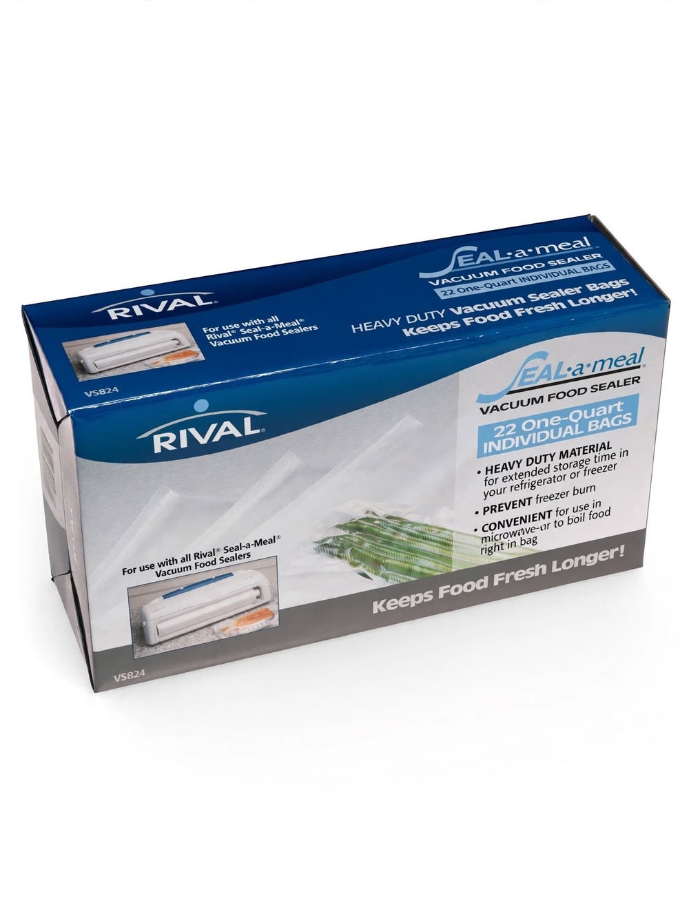Rival Seal-a-Meal One-Quart Vacuum Sealer Bags NOS-Model #VSB4